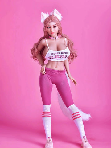 F155-154cm/5ft1 H Cup Lovely Pink Fox Soft Boobs Anime F cup  TPE Sex Doll |Irontech Doll