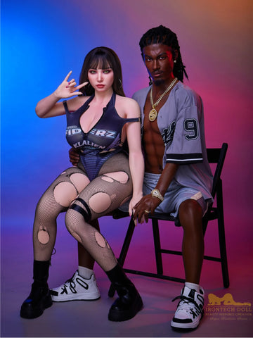 F118 -170cm/5ft7-38kg Fernando Rapper Femboy Silicone Black Male Sex Doll -Irontech Doll