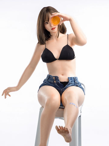 F5737—151cm/4ft9-34kg A Cup Silicone Asian Chinese Sex Doll  | Firefly Diary