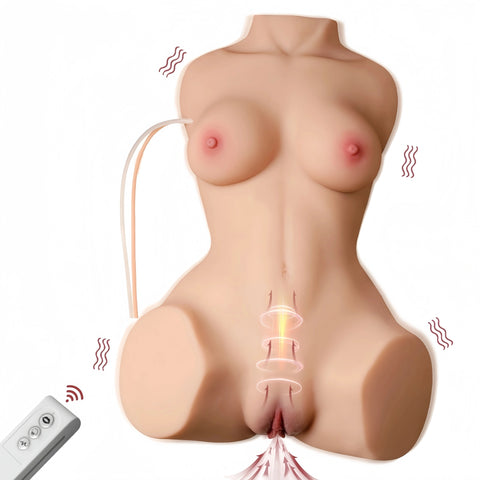 T587-(18.74lb)Sex doll torso with fully automatic cleaning :Sucking And Vibration Pussy