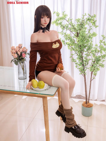F7660- 163cm(5ft4)-35kg E Cup ROS Silicone Sex Dolls Meixiao with Implanted Hair+Gel Breast丨Doll senior
