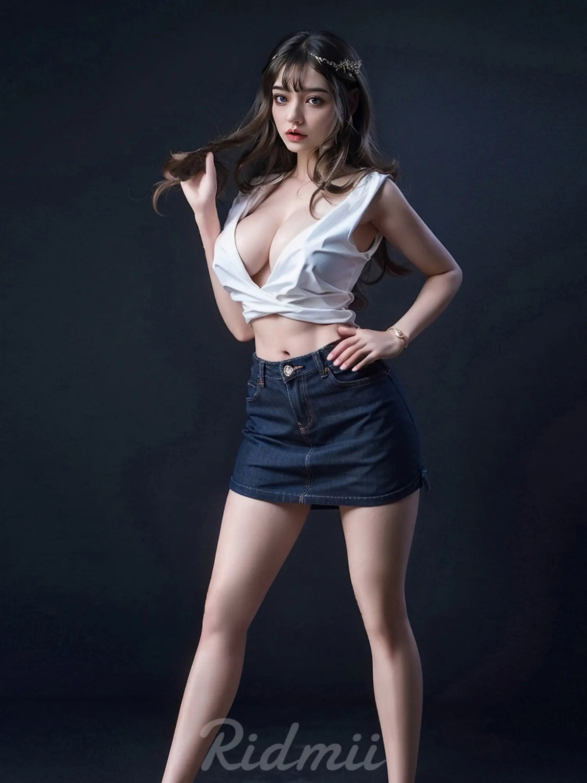 F8536-169cm/48kg Silicone ROS Head TPE Body Real Life Size Sex Doll Miranda | Ridmii