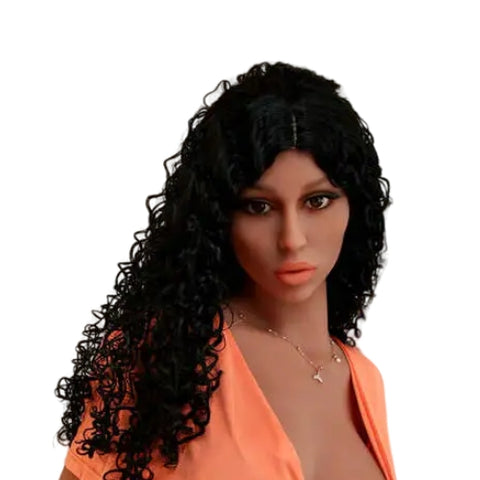 H720 Sex Doll Head-with curly black hair【Irontech Doll Head】