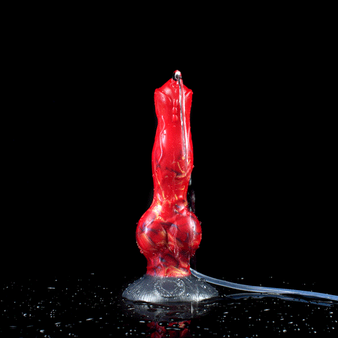 D406(0.7LBS丨8.3'') Fantasy  Ejaculation Dog Dildo Silicone Knot Dildo
