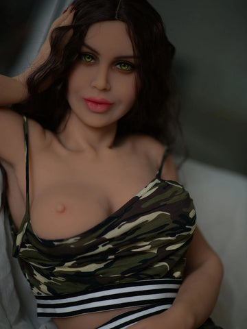 F3814-154cm/5ft1 D Cup Light Yellow Pupils TPE Sex Doll | HR Doll