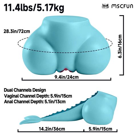 A355-4.2LB-Silicone Sprite Series Mini Ass Torso Sex Doll | MRL