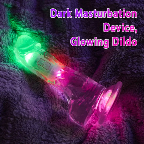 D060- (8.26'') 0.4kg Luminous Vibrating Dildo【In Stock】| MRL