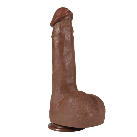 D051- (11.02'') Black Male Torso TPR Dildo Shemale Ultra-realistic, With Suction Cup Base【In Stock】| Xingse