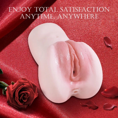 P214 Fake Sexy Vagina Realistic Rose Petal Pleasure Pussy