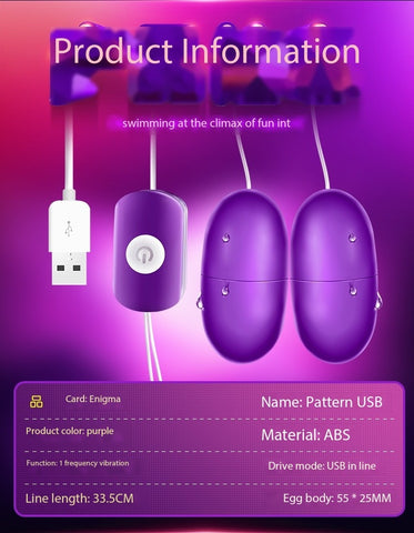 D046- USB ויברטור כפול מפואר לנשים