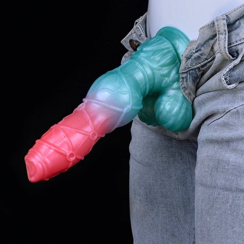 T232 (19.8lb丨21.6'') フェムボーイ巨乳&amp;超ロングディルドバイセクシャルトルソー
