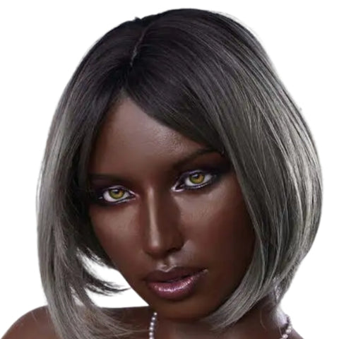 H921 Sex Doll Head-Silicone- Dark Skin Porn Star【Irontech Doll Head】