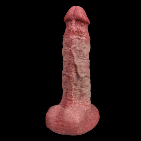 D420(0.8 LBS丨7.4'') Realistic Silicone Dildo with Veined Texture and Suction Cup Base