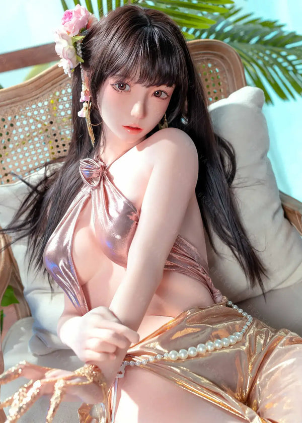 F9408-159cm(5.3ft)-31.5kg 2.2cf B Cup ROS Silicone Asian Flat Chest Sex Doll【ChunMoMo】｜AITIA Doll