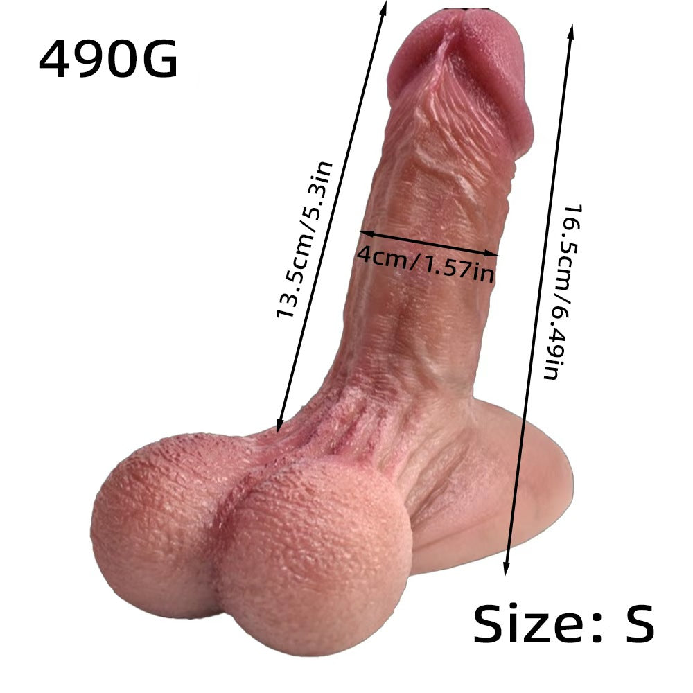 D412(1- 1.8 LBS丨6.5''-7.8'') Realistic Silicone Dildo with Veined Texture and Suction Cup Base