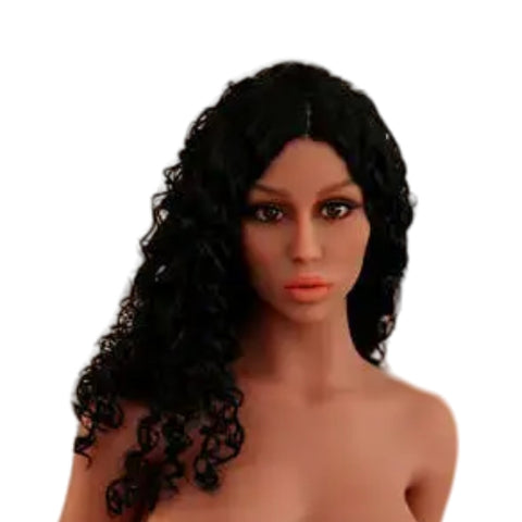 H720 Sex Doll Head-with curly black hair【Irontech Doll Head】