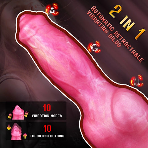 D407(1.4 LBS丨9'') Fantasy Dog Dildo Electric Silicone Knot Dildo