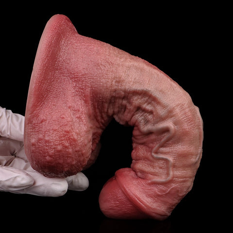 D417(0.8 LBS丨6.89'') Realistic Silicone Dildo with Veined Texture and Suction Cup Base