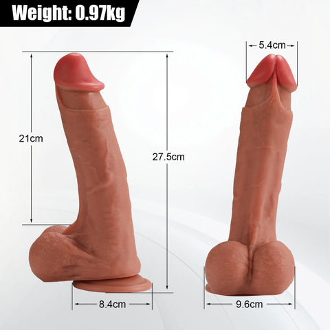 D050- (10.83'') Male Torso TPR Dildo Shemale Pink Glans【In Stock】Adult Sex Toys Cheap | Xingse