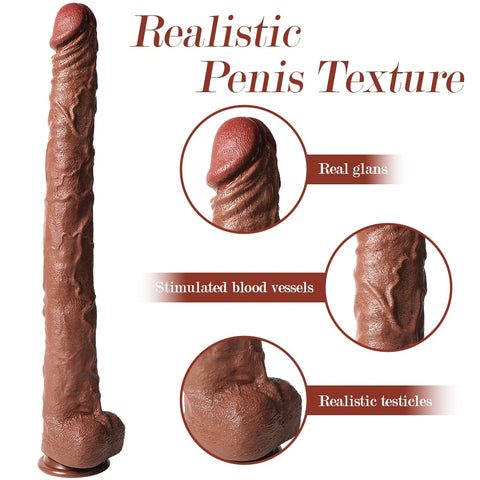 D049- (22.05'') Male Torso TPR Dildo Extra Long Pink Glans【In Stock】| Xingse