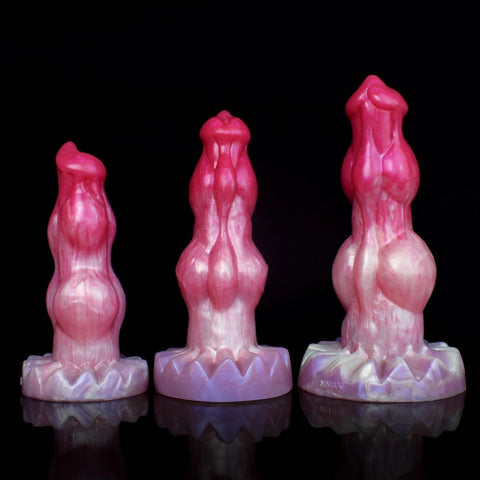 D405(0.7-1.5 LBS丨7''-9'') Fantasy Dog Dildo Silicone Knot Dildo 3 Size