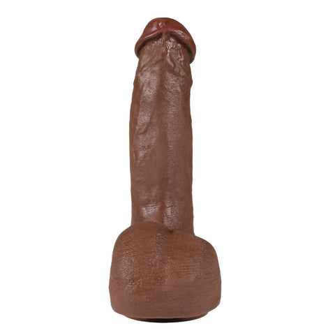 D051- (11.02'') Black Male Torso TPR Dildo Shemale Ultra-realistic, With Suction Cup Base【In Stock】| Xingse
