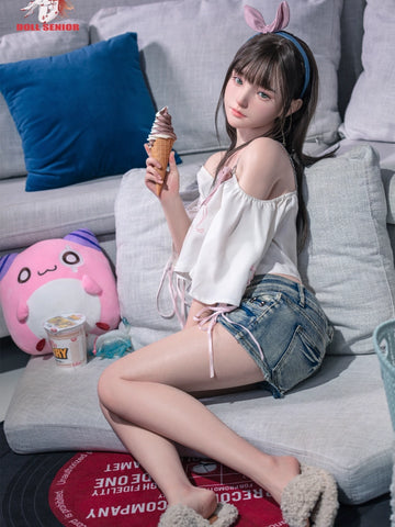 F7659- 150cm(4ft11)-25kg D Cup Silicone ROS Japanese Mini Sex Doll Miye with Implanted Hair+Gel Breast+Oral丨Doll senior