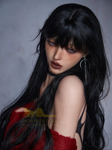 F6146-161cm(5ft3)-29kg A Cup Sex Dolls Flat Chested with Silicone Head - Irontech Doll
