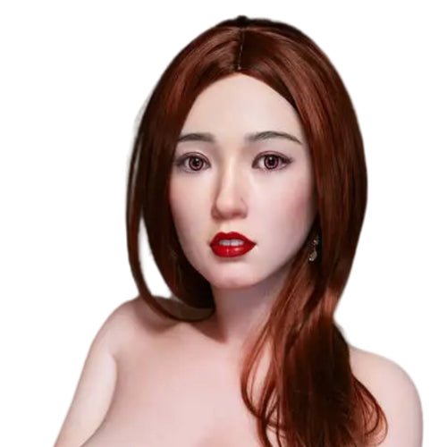 H937 Sex Doll Head-Silicone- Red Hair【Irontech Doll Head】