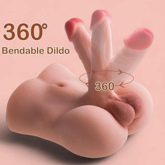T368-6.6lbs/24.4cm Realistic Dildo Torso Male Sex Dolls in Stock EU