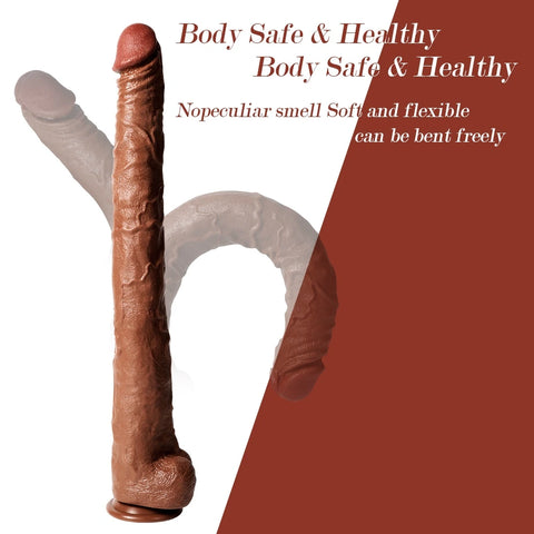 D049- (22.05'') Male Torso TPR Dildo Extra Long Pink Glans【In Stock】| Xingse