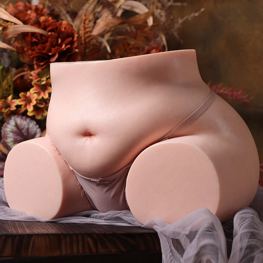 A323-32lbs Chubby Belly Butt Ultra-Soft Liquid Silicone Ass BBW Sex Doll Torso
