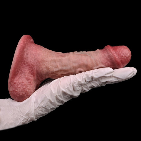 D417(0.8 LBS丨6.89'') Realistic Silicone Dildo with Veined Texture and Suction Cup Base