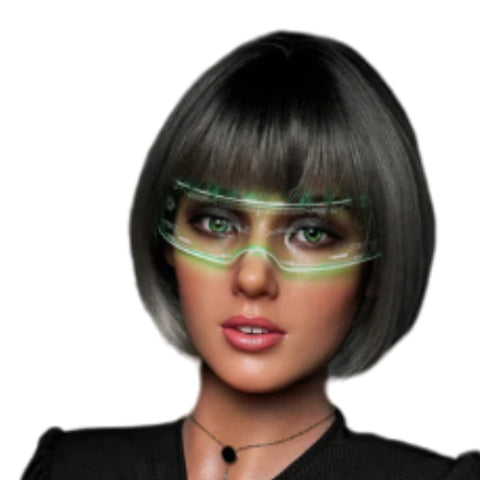 H811 Sex Doll Head-Silicone- a sleek, futuristic cyberpunk look【Irontech Doll Head】