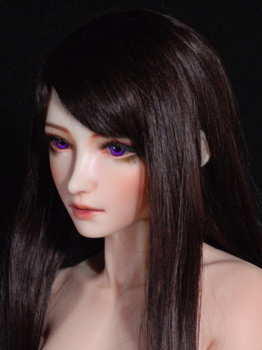H514 Mini Anime Silicone Sex Doll Head｜Elsa Babe Head