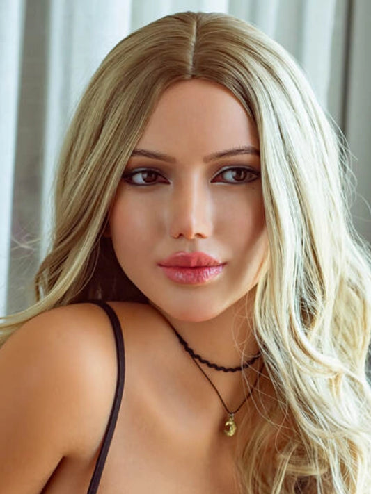 H733 セックスドールヘッド-シリコン-ブロンドヘア付き【Irontech ドールヘッド】 