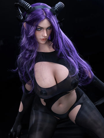 F8643—164cm/5ft4-38.75kg I Cup Silicone Huge Tits Sex Doll with Horns- Firefly Diary Max