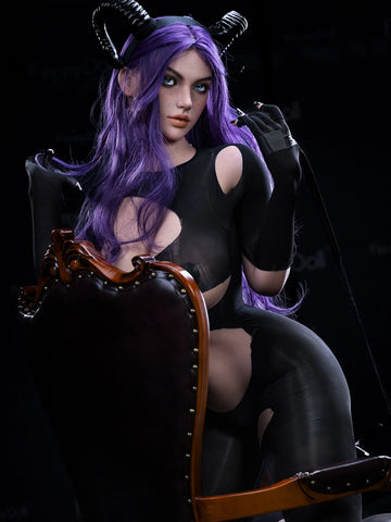 F8643—164cm/5ft4-38.75kg I Cup Silicone Huge Tits Sex Doll with Horns- Firefly Diary Max