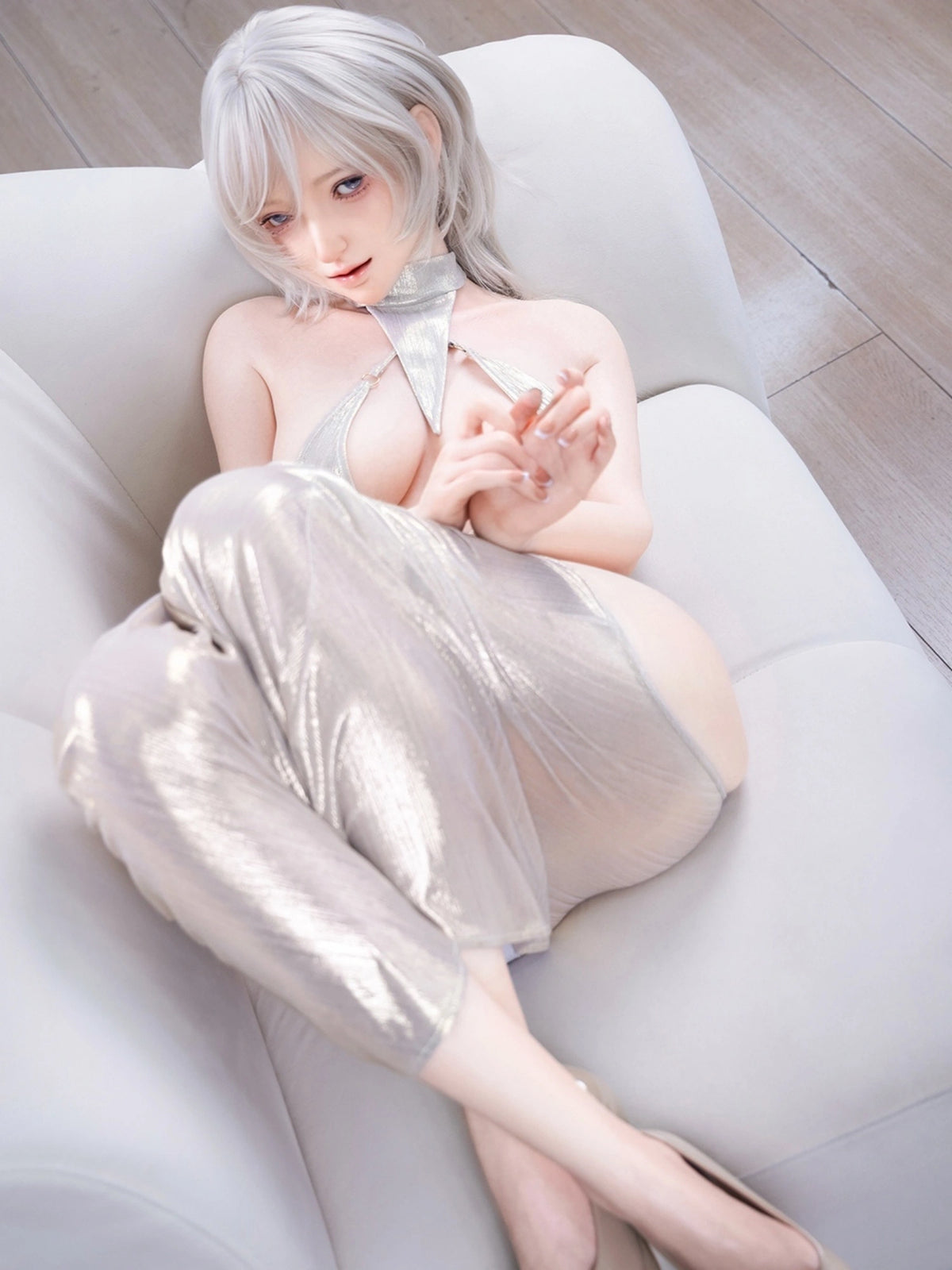 F6307—165cm/5ft4-37kg D Cup Silicone Realistic Naked Sex Doll Asian  | Firefly Diary Max