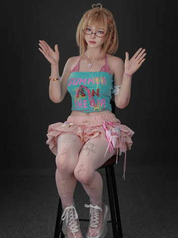 F7719—153cm/5ft24-35kg C Cup Full Silicone Realistic Lightweight Mini Sex Doll Bwanwan | Jiusheng Doll