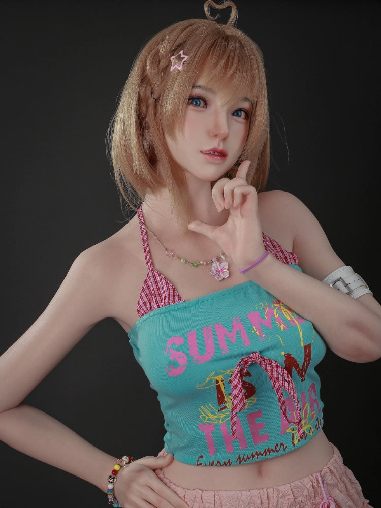 F7719—153cm/5ft24-35kg C Cup Full Silicone Realistic Lightweight Mini Sex Doll Bwanwan | Jiusheng Doll