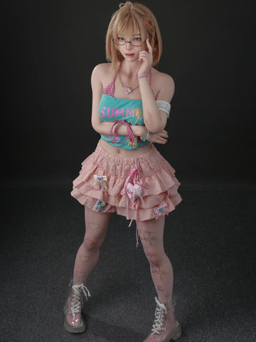F7719—153cm/5ft24-35kg C Cup Full Silicone Realistic Lightweight Mini Sex Doll Bwanwan | Jiusheng Doll