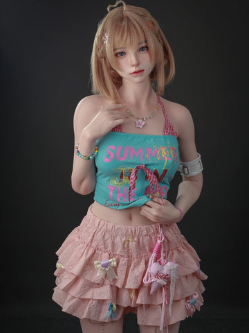 F7719—153cm/5ft24-35kg C Cup Full Silicone Realistic Lightweight Mini Sex Doll Bwanwan | Jiusheng Doll