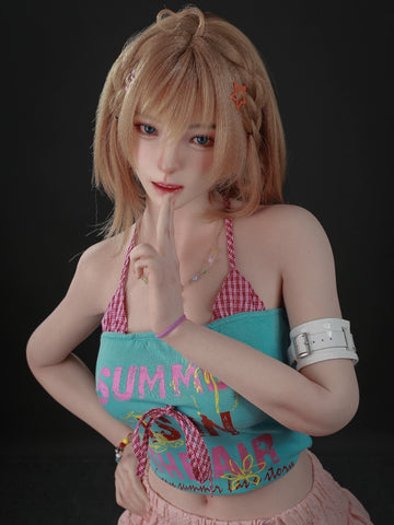 F7719—153cm/5ft24-35kg C Cup Full Silicone Realistic Lightweight Mini Sex Doll Bwanwan | Jiusheng Doll