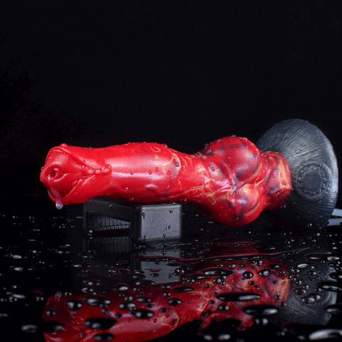 D406(0.7LBS丨8.3'') Fantasy  Ejaculation Dog Dildo Silicone Knot Dildo