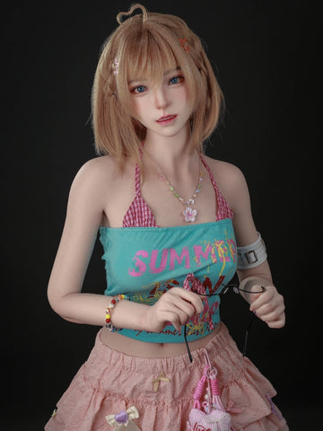 F7719—153cm/5ft24-35kg C Cup Full Silicone Realistic Lightweight Mini Sex Doll Bwanwan | Jiusheng Doll