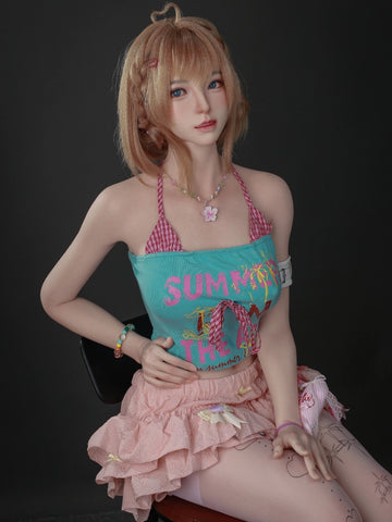 F7719—153cm/5ft24-35kg C Cup Full Silicone Realistic Lightweight Mini Sex Doll Bwanwan | Jiusheng Doll