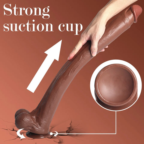 D057- (19.69'') 1.76kg Male Torso TPR Dildo Shemale Penis Smooth【In Stock】| Xingse