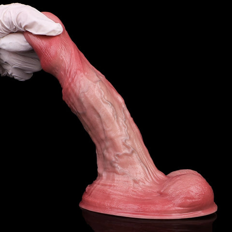 D413(1 LBS丨6.42'') Realistic Silicone Dildo with Veined Texture and Suction Cup Base