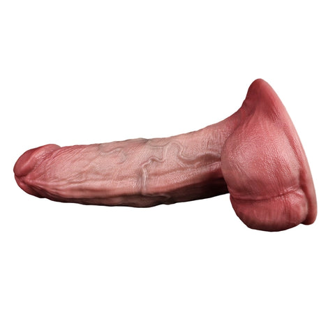 D418(0.6 LBS丨6.26'') Realistic Silicone Dildo with Veined Texture and Suction Cup Base